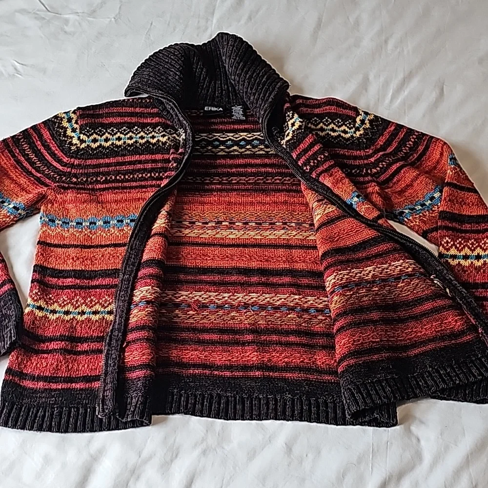 Chunky women's full zip sweater - Picture 8 of 10